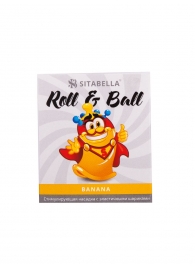 Стимулирующий презерватив-насадка Roll   Ball Banana - Sitabella - купить с доставкой в Евпатории