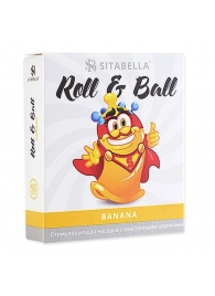 Стимулирующий презерватив-насадка Roll   Ball Banana - Sitabella - купить с доставкой в Евпатории