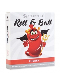 Стимулирующий презерватив-насадка Roll   Ball Cherry - Sitabella - купить с доставкой в Евпатории