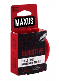 Ультратонкие презервативы в железном кейсе MAXUS Sensitive - 3 шт. - Maxus - купить с доставкой в Евпатории