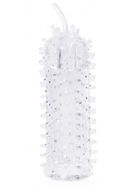 Закрытая рельефная насадка Crystal sleeve с усиками - 12 см. - Erowoman-Eroman - в Евпатории купить с доставкой