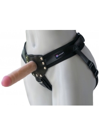 Черный пояс-трусики с двумя насадками  Экзотик-Linda  - 15,5 и 10,5 см. - LOVETOY (А-Полимер) - купить с доставкой в Евпатории