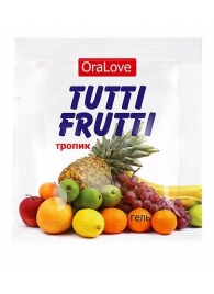 Пробник гель-смазки Tutti-frutti со вкусом тропических фруктов - 4 гр. - Биоритм - купить с доставкой в Евпатории