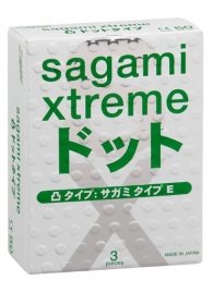 Презервативы Sagami Xtreme SUPER DOTS с точками - 3 шт. - Sagami - купить с доставкой в Евпатории