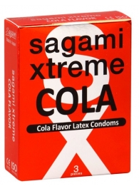 Ароматизированные презервативы Sagami Xtreme COLA - 3 шт. - Sagami - купить с доставкой в Евпатории