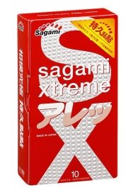 Утолщенные презервативы Sagami Xtreme Feel Long с точками - 10 шт. - Sagami - купить с доставкой в Евпатории
