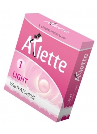 Ультратонкие презервативы Arlette Light - 3 шт. - Arlette - купить с доставкой в Евпатории