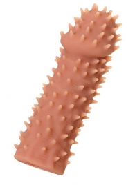 Телесная реалистичная насадка KOKOS Extreme Sleeve 07 с дополнительной стимуляцией - 12,7 см. - KOKOS - в Евпатории купить с доставкой