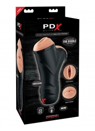 Мастурбатор в колбе с двумя тоннелями Double Penetration Vibrating Stroker - Pipedream - в Евпатории купить с доставкой