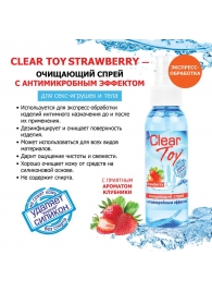 Очищающий спрей для игрушек CLEAR TOY Strawberry - 100 мл. - Биоритм - купить с доставкой в Евпатории