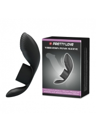 Черное кольцо на пенис с вибрацией Vibration Penis Sleeve - Baile - в Евпатории купить с доставкой