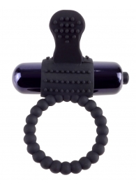 Черное эрекционное виброкольцо Vibrating Silicone Super Ring - Pipedream - в Евпатории купить с доставкой