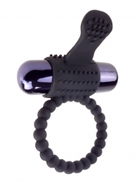 Черное эрекционное виброкольцо Vibrating Silicone Super Ring - Pipedream - в Евпатории купить с доставкой