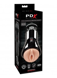 Телесный вибромастурбатор-вагина Cock Compressor Vibrating Stroker - Pipedream - в Евпатории купить с доставкой