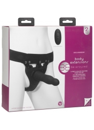 Черный полый вибрострапон Body Extensions BE Aroused - 17,78 см. - Doc Johnson - купить с доставкой в Евпатории