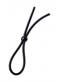 Черное лассо на пенис с одной бусиной - A-toys - в Евпатории купить с доставкой