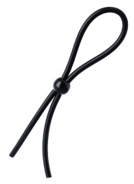 Черное лассо на пенис с одной бусиной - A-toys - в Евпатории купить с доставкой