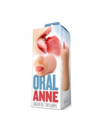 Телесный мастурбатор-ротик с язычком Oral Anne - Blush Novelties - в Евпатории купить с доставкой