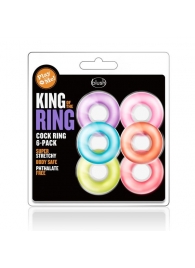 Набор из 6 эрекционных колец King of the Ring - Blush Novelties - в Евпатории купить с доставкой