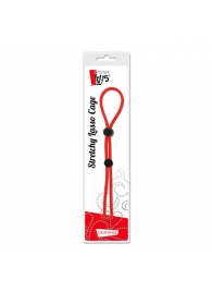 Красное лассо на пенис с двумя бусинами STRETCHY LASSO CAGE - Dream Toys - в Евпатории купить с доставкой