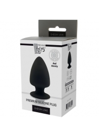 Черная анальная пробка PREMIUM SILICONE PLUG S - 9 см. - Dream Toys