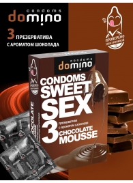 Презервативы для орального секса DOMINO Sweet Sex с ароматом шоколадного мусса - 3 шт. - Domino - купить с доставкой в Евпатории