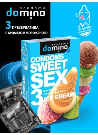 Презервативы для орального секса DOMINO Sweet Sex с ароматом мороженого - 3 шт. - Domino - купить с доставкой в Евпатории