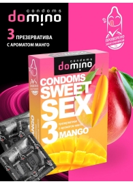Презервативы для орального секса DOMINO Sweet Sex с ароматом манго - 3 шт. - Domino - купить с доставкой в Евпатории