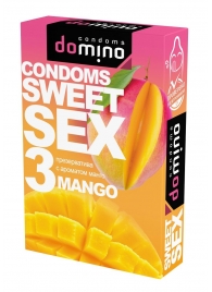 Презервативы для орального секса DOMINO Sweet Sex с ароматом манго - 3 шт. - Domino - купить с доставкой в Евпатории