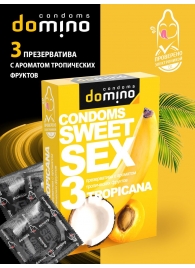 Презервативы для орального секса DOMINO Sweet Sex с ароматом тропических фруктов - 3 шт. - Domino - купить с доставкой в Евпатории