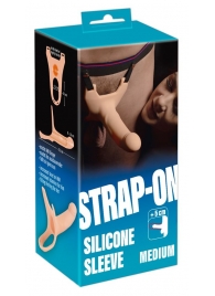 Силиконовый полый страпон на ремнях Silicone Strap-on - 16 см. - Orion - купить с доставкой в Евпатории