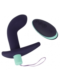 Темно-фиолетовый вибростимулятор простаты с пультом ДУ Remote Controlled Prostate Plug - Orion - в Евпатории купить с доставкой