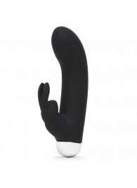 Черный вибратор с клиторальным отростком Greedy Girl Mini Rabbit Vibrator - 14 см. - Fifty Shades of Grey