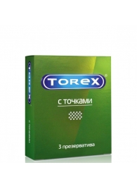 Текстурированные презервативы Torex  С точками  - 3 шт. - Torex - купить с доставкой в Евпатории