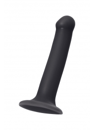 Черный фаллос на присоске Silicone Bendable Dildo M - 18 см. - Strap-on-me - купить с доставкой в Евпатории