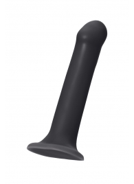 Черный фаллос на присоске Silicone Bendable Dildo L - 19 см. - Strap-on-me - купить с доставкой в Евпатории