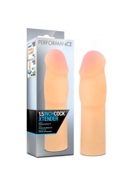 Телесная насадка-удлинитель на пенис PERFORMANCE 1.5INCH COCK XTENDER - 16 см. - Blush Novelties - в Евпатории купить с доставкой