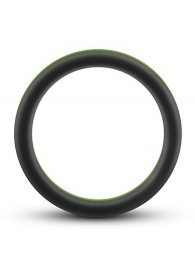 Черно-зеленое эрекционное кольцо Silicone Go Pro Cock Ring - Blush Novelties - в Евпатории купить с доставкой