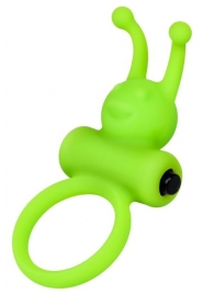 Зеленое эрекционное виброкольцо на пенис Cock Ring - A-toys - в Евпатории купить с доставкой