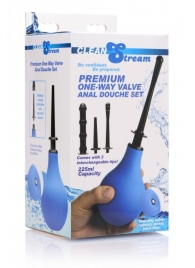 Анальный душ с 3 насадками Premium One-way Valve Anal Douche Set - XR Brands - купить с доставкой в Евпатории