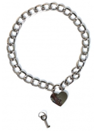 Серебристый ошейник Embrace с ключиком - Lola Games - купить с доставкой в Евпатории