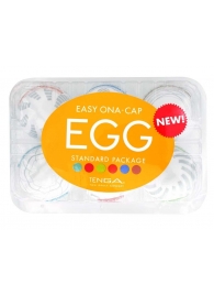 Набор из 6 мастурбаторов Tenga EGG Easy Beat с различным рельефом - Tenga - в Евпатории купить с доставкой