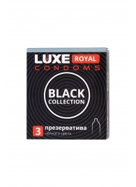 Черные презервативы LUXE Royal Black Collection - 3 шт. - Luxe - купить с доставкой в Евпатории