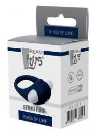 Гладкое синее эрекционное виброкольцо STIMU RING - Dream Toys - в Евпатории купить с доставкой