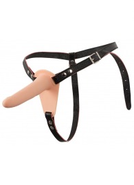 Телесный поясной страпон с вибрацией Vibrating Strap-On - 15,7 см. - Orion - купить с доставкой в Евпатории