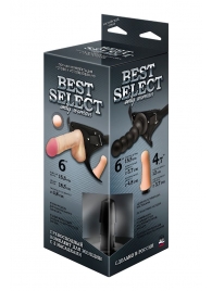 Черный пояс для женщин BEST SELECT с 3 насадками - LOVETOY (А-Полимер) - купить с доставкой в Евпатории