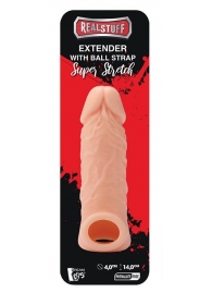 Телесная насадка EXTENDER WITH BALL STRAP 5.5 - 14 см. - Dream Toys - в Евпатории купить с доставкой