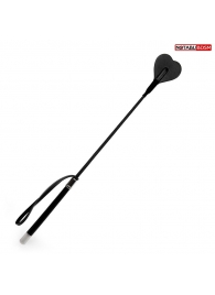 Черный стек с наконечником-сердечком - 54 см. - Notabu - купить с доставкой в Евпатории