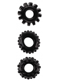 Набор из 3 черных эрекционных колец SET OF 3 COCKRINGS - Dream Toys - в Евпатории купить с доставкой