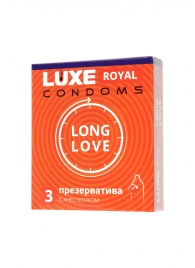 Презервативы с продлевающим эффектом LUXE Royal Long Love - 3 шт. - Luxe - купить с доставкой в Евпатории